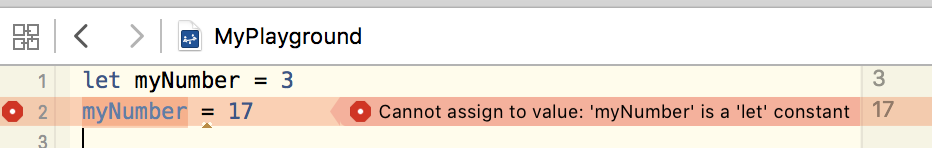 Playground let error