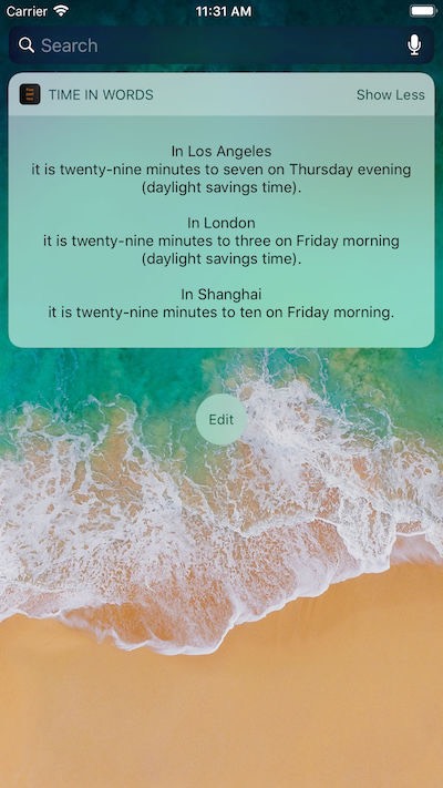 Today widget