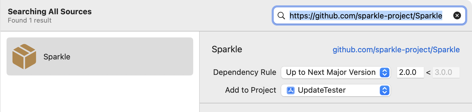 Install Sparkle