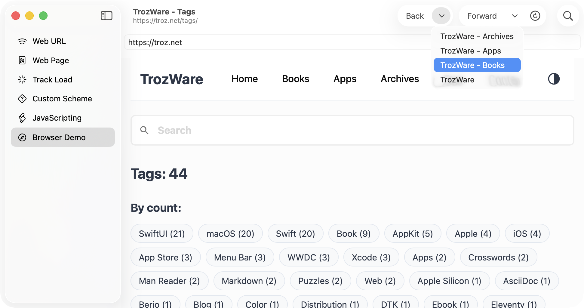 Browser history