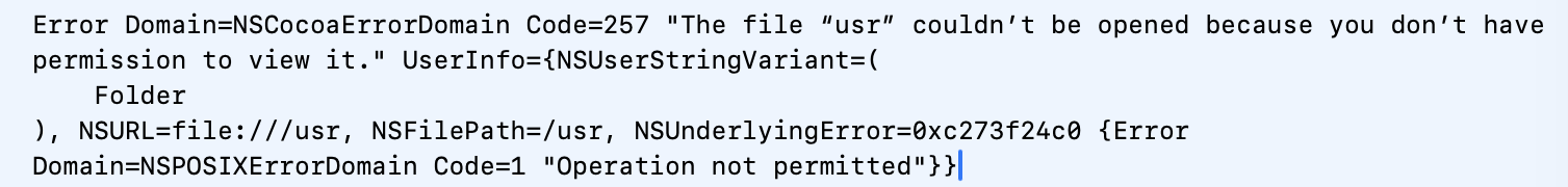File permission error
